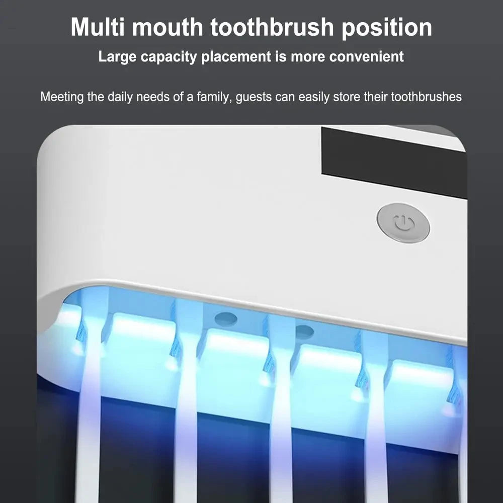 UV Toothbrush Organizer Toothpaste Dispenser