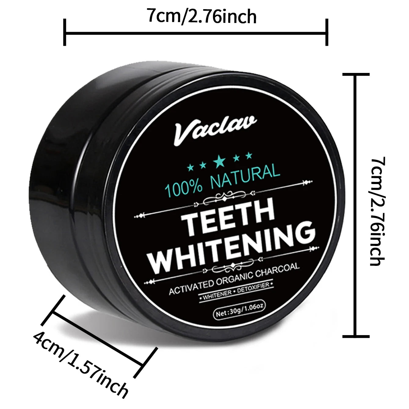 Vaclav activated charcoal teeth whitening powder
