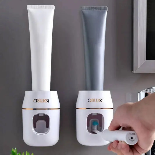 Toothpaste Squeezer and Storage Rack